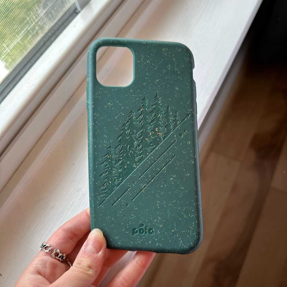 Relatively new Forest Green Pela Case for the IPhone 11.